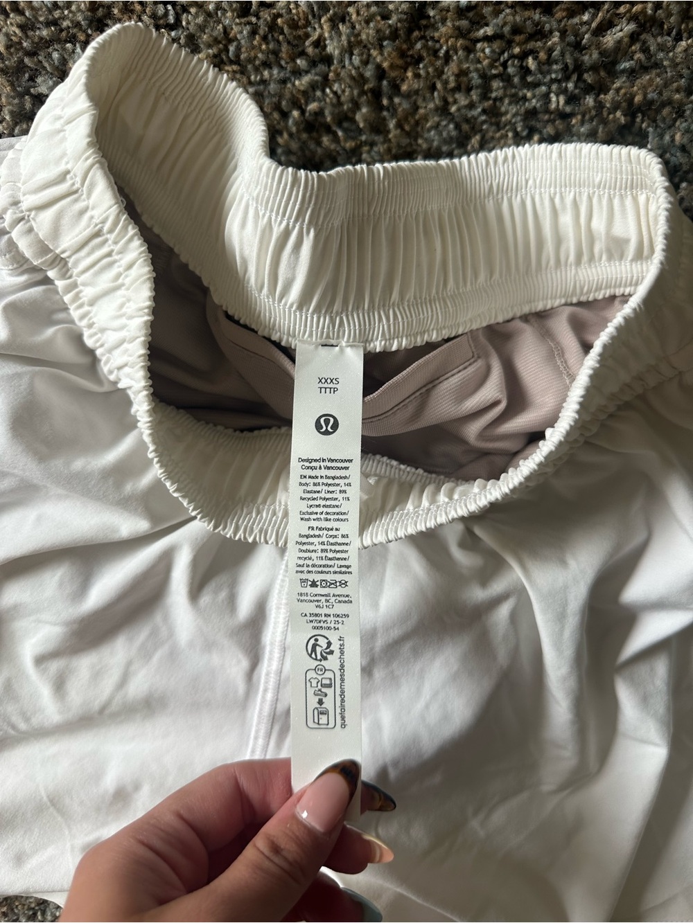 Lululemon White Flowy Shorts, Never Worn